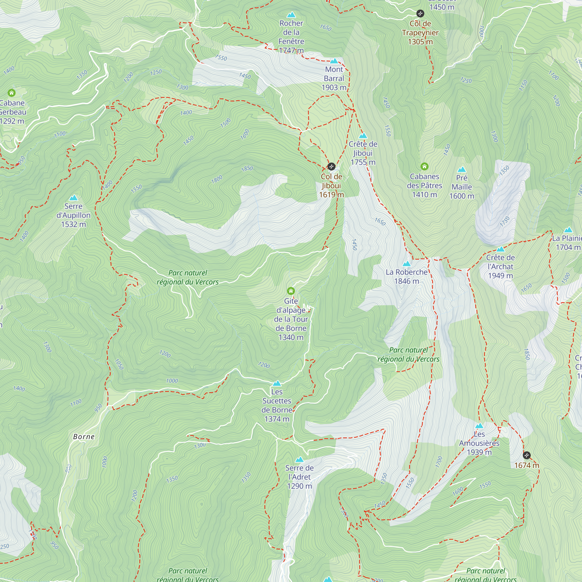 Gite d'alpage de la Tour de Borne map