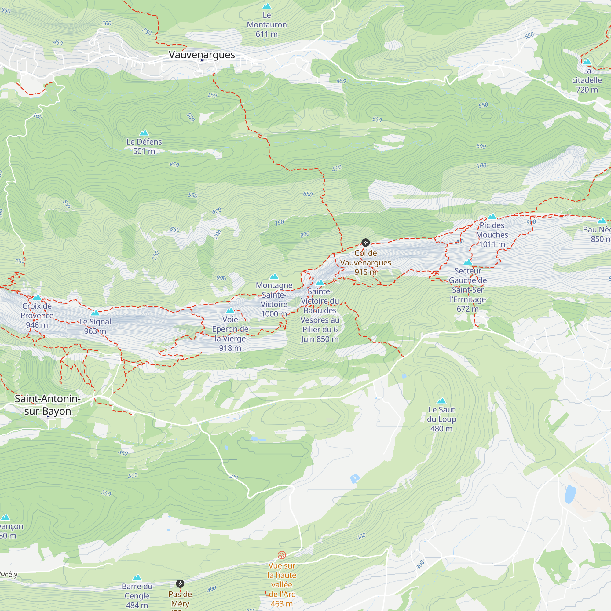 Refuge Barthélémy Baudino map