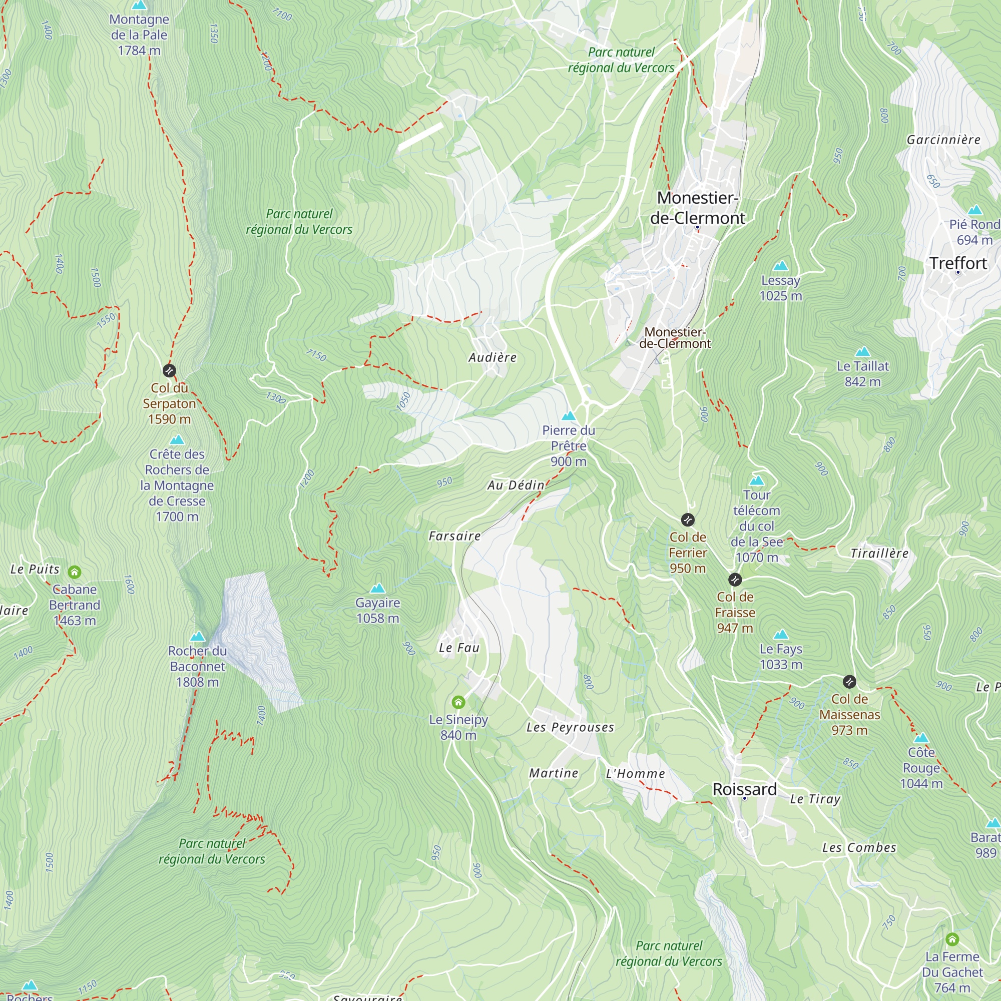 Aux Deux Daims map