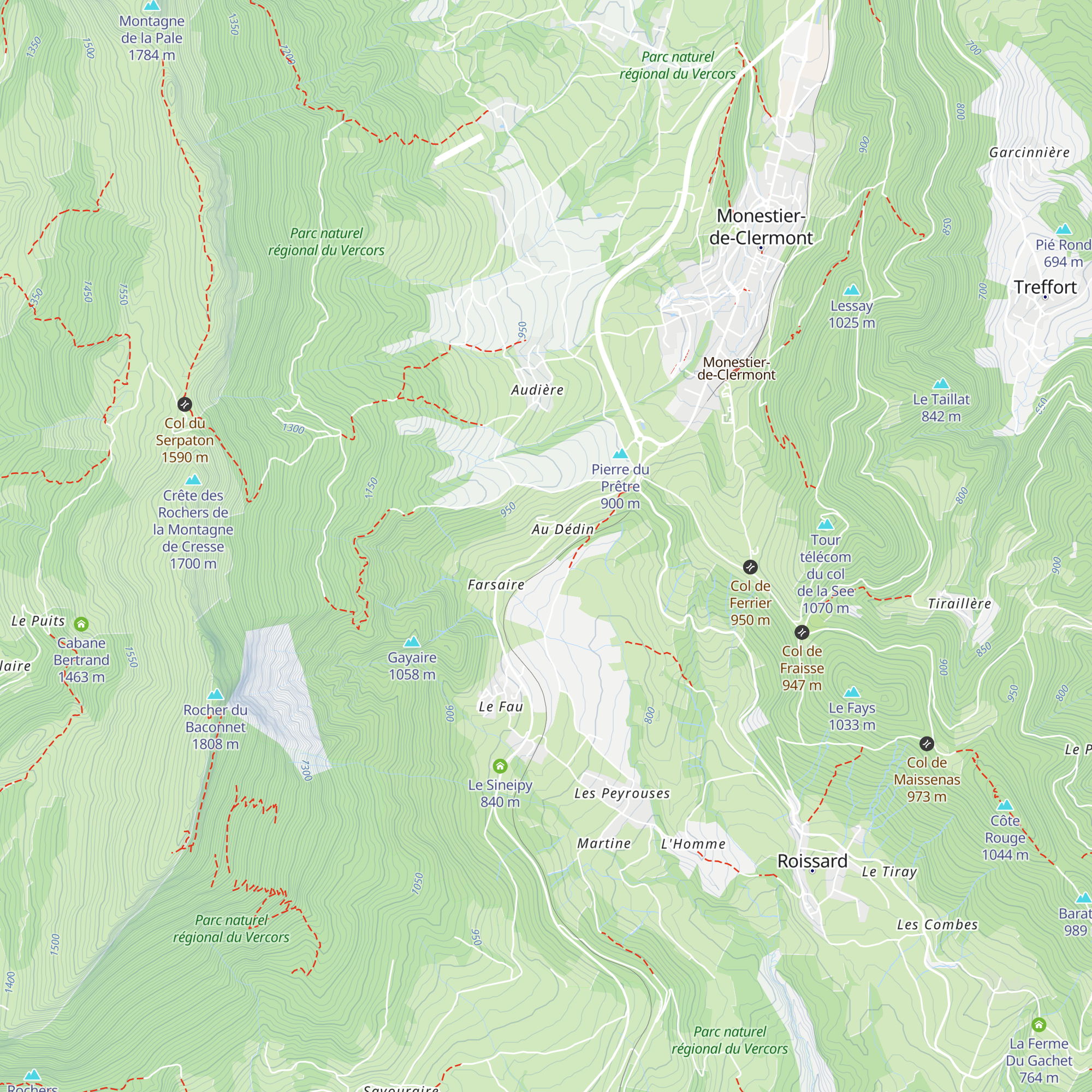 Aux Deux Daims map