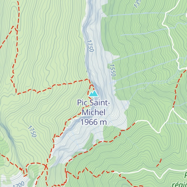 Map of Pic Saint-Michel