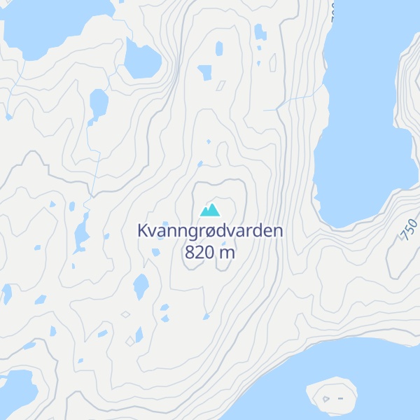 Map of Kvanngrødvarden