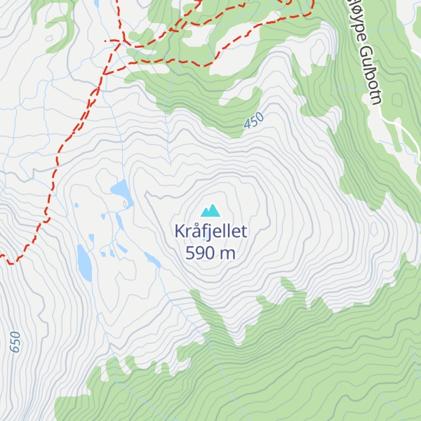Map of Kråfjellet