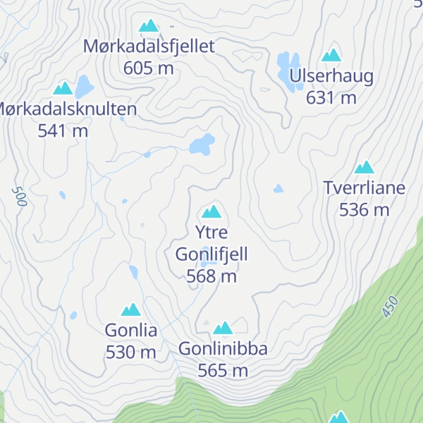 Map of Ytre Gonlifjell
