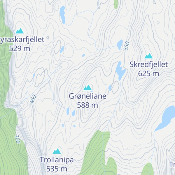 Map of Grøneliane