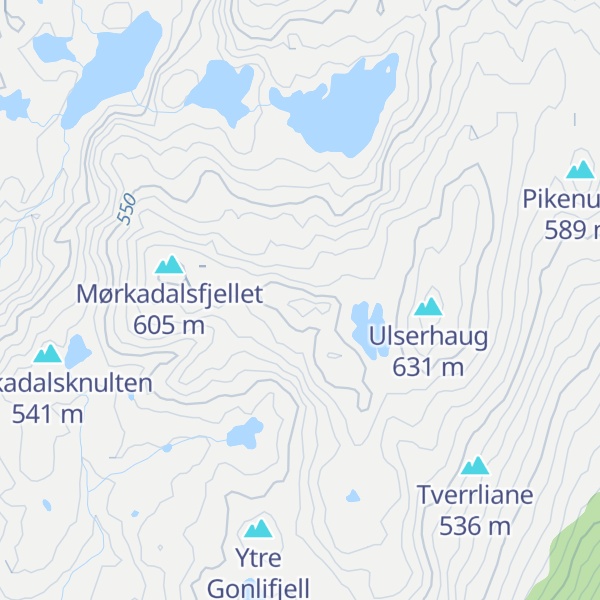 Map of Dyrdalsfjellet