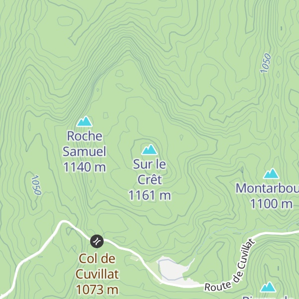 Map of Sur le Crêt