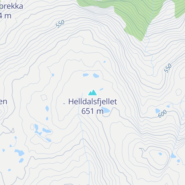Map of Helldalsfjellet