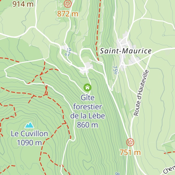 Map of Gîte forestier de la Lèbe