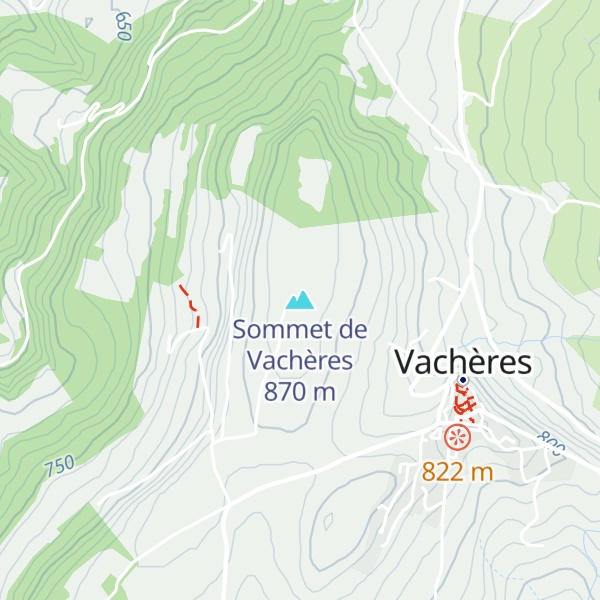 Map of Sommet de Vachères