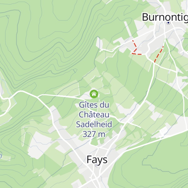 Map of Gîtes du Château Sadelheid