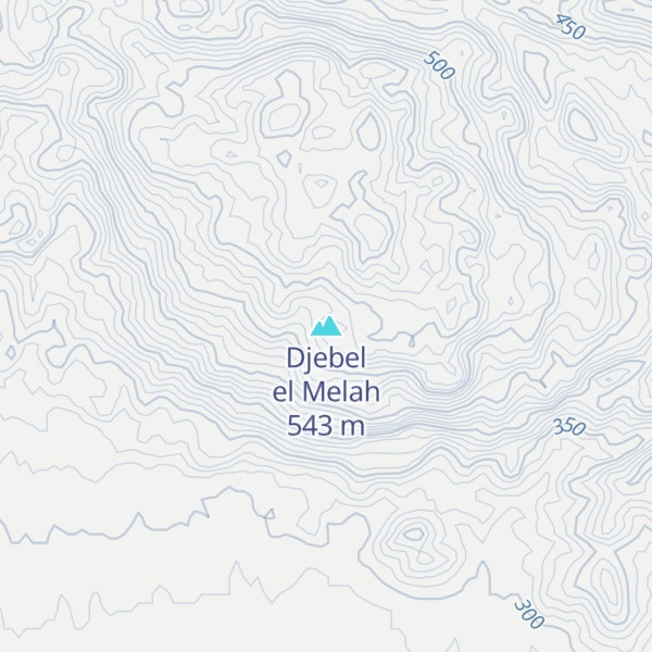 Map of Djebel el Melah