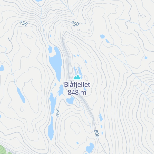 Map of Blåfjellet
