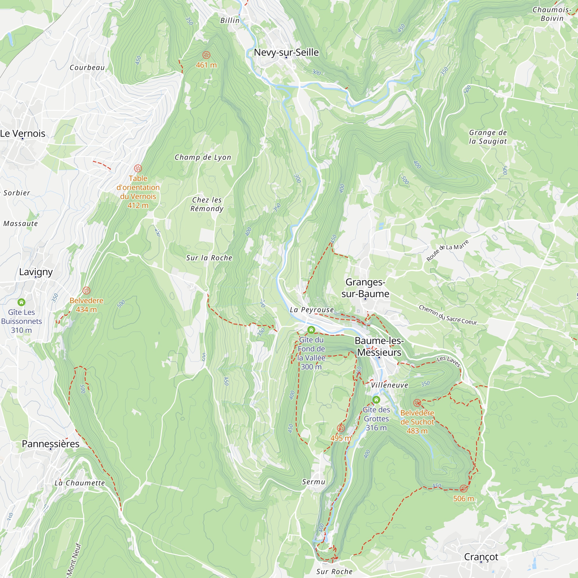 Gîte de la Peyrouse map
