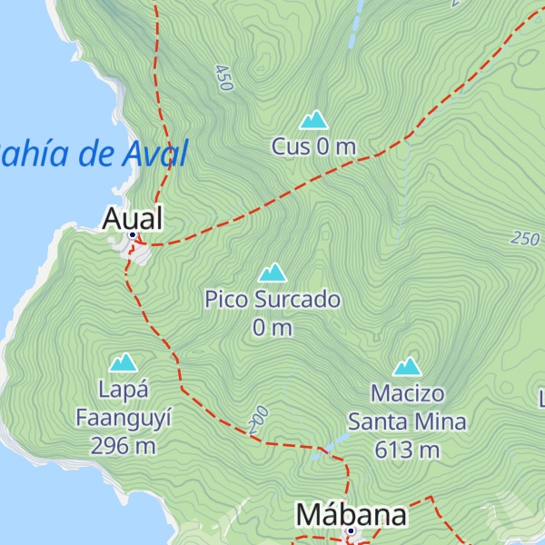 Map of Pico Surcado