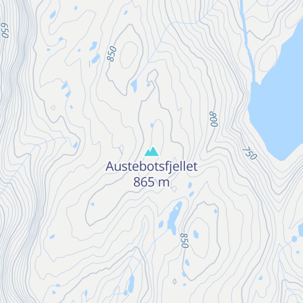 Map of Austebotsfjellet