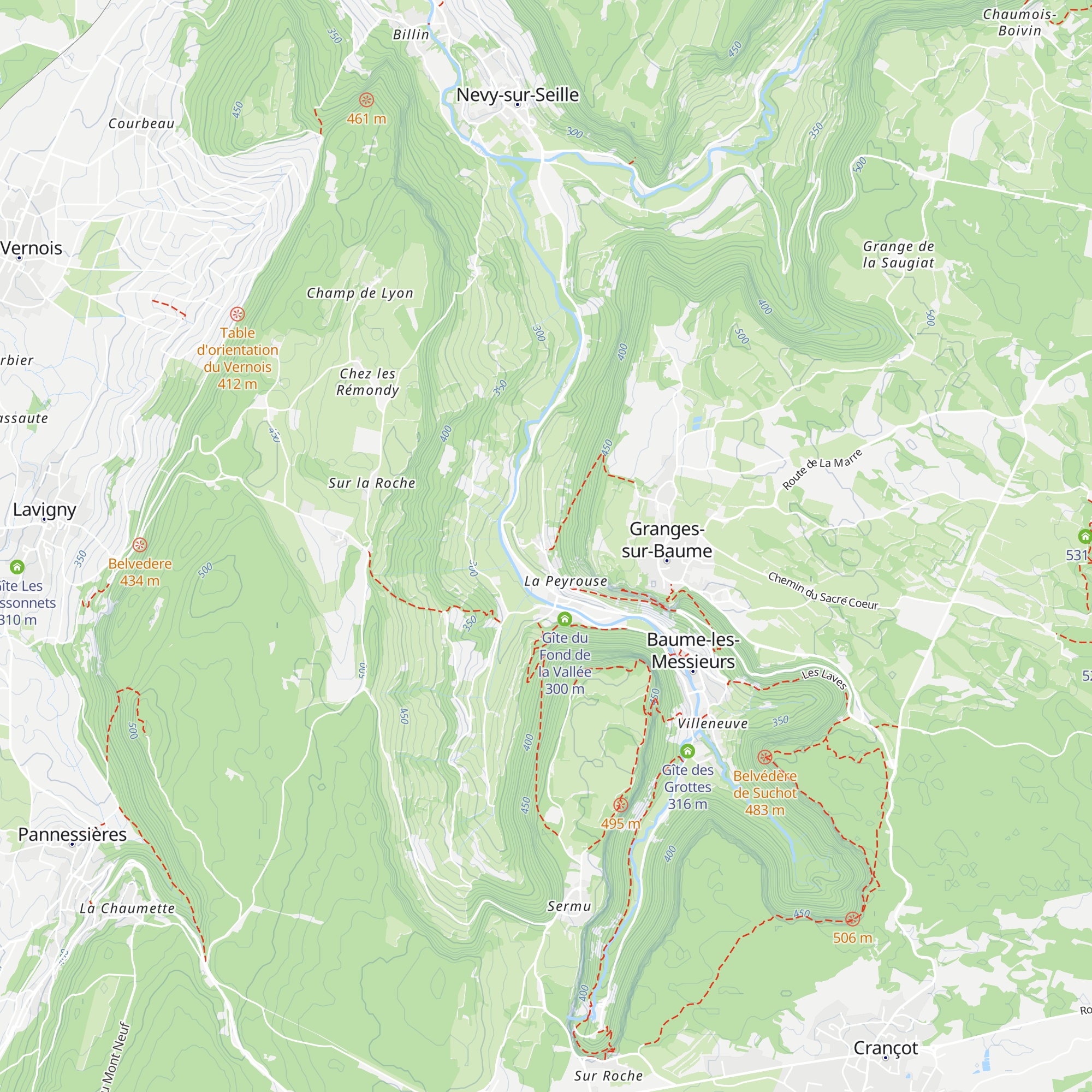 Gîte des 3 vallées map