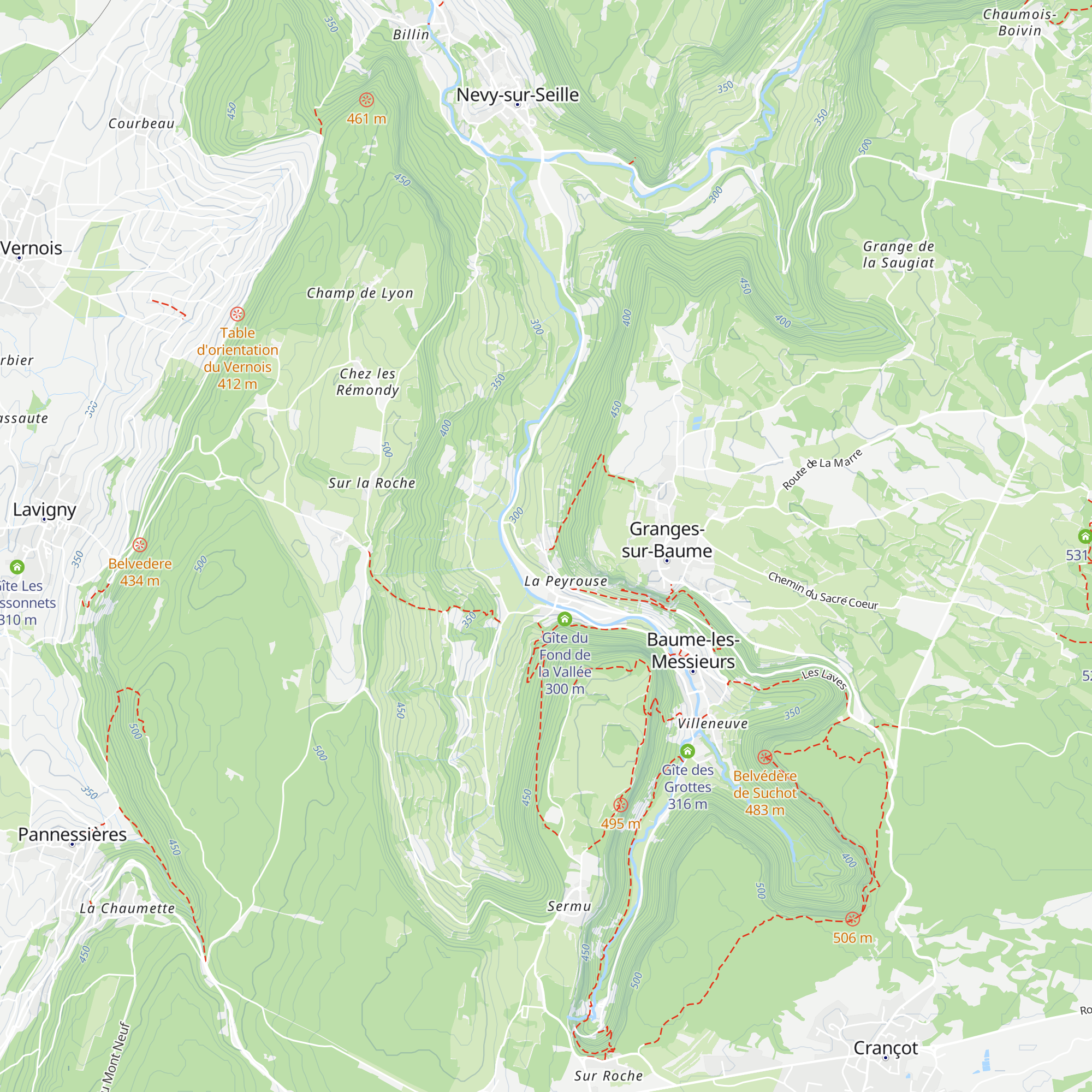 Gîte des 3 vallées map