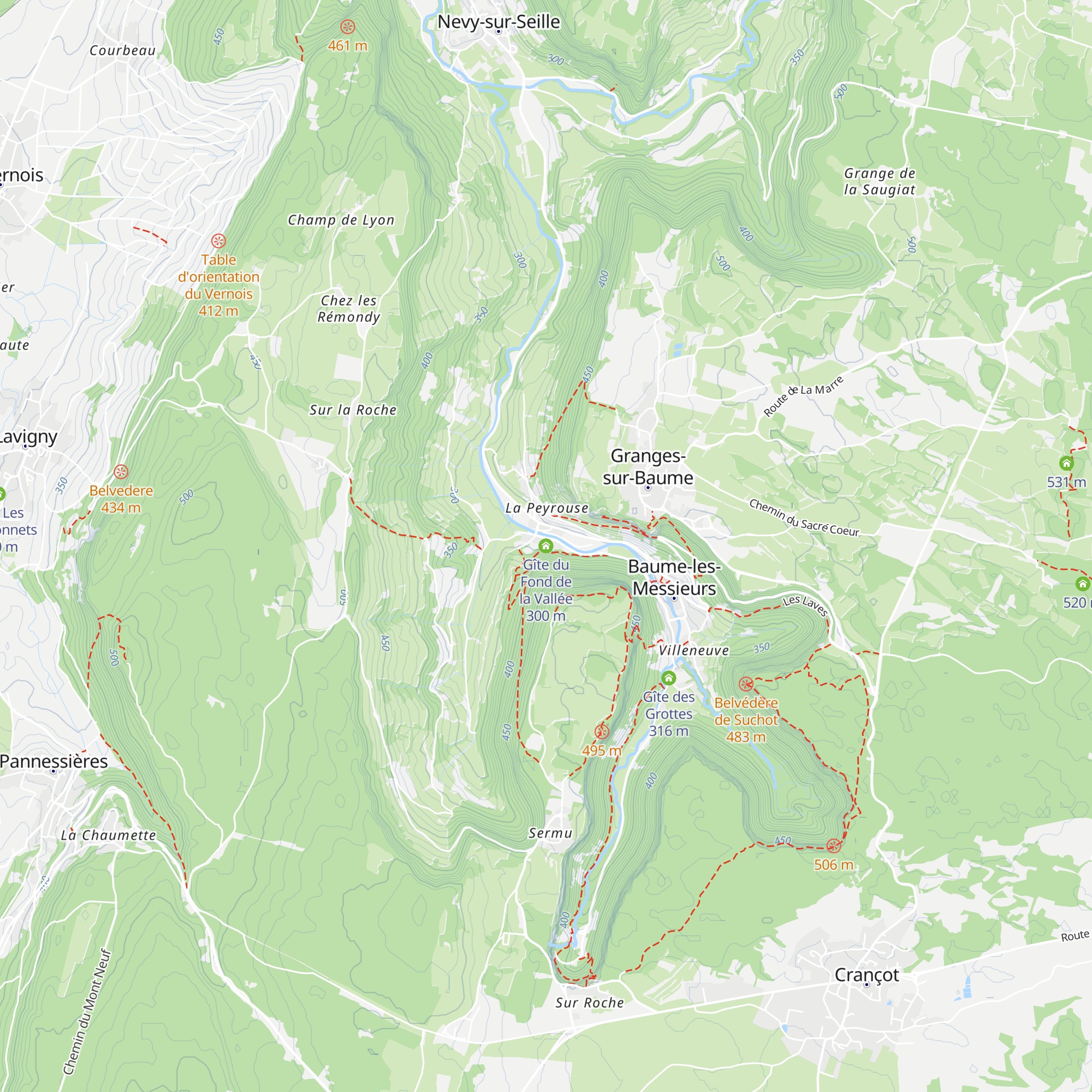 Gîte du Fond de la Vallée map