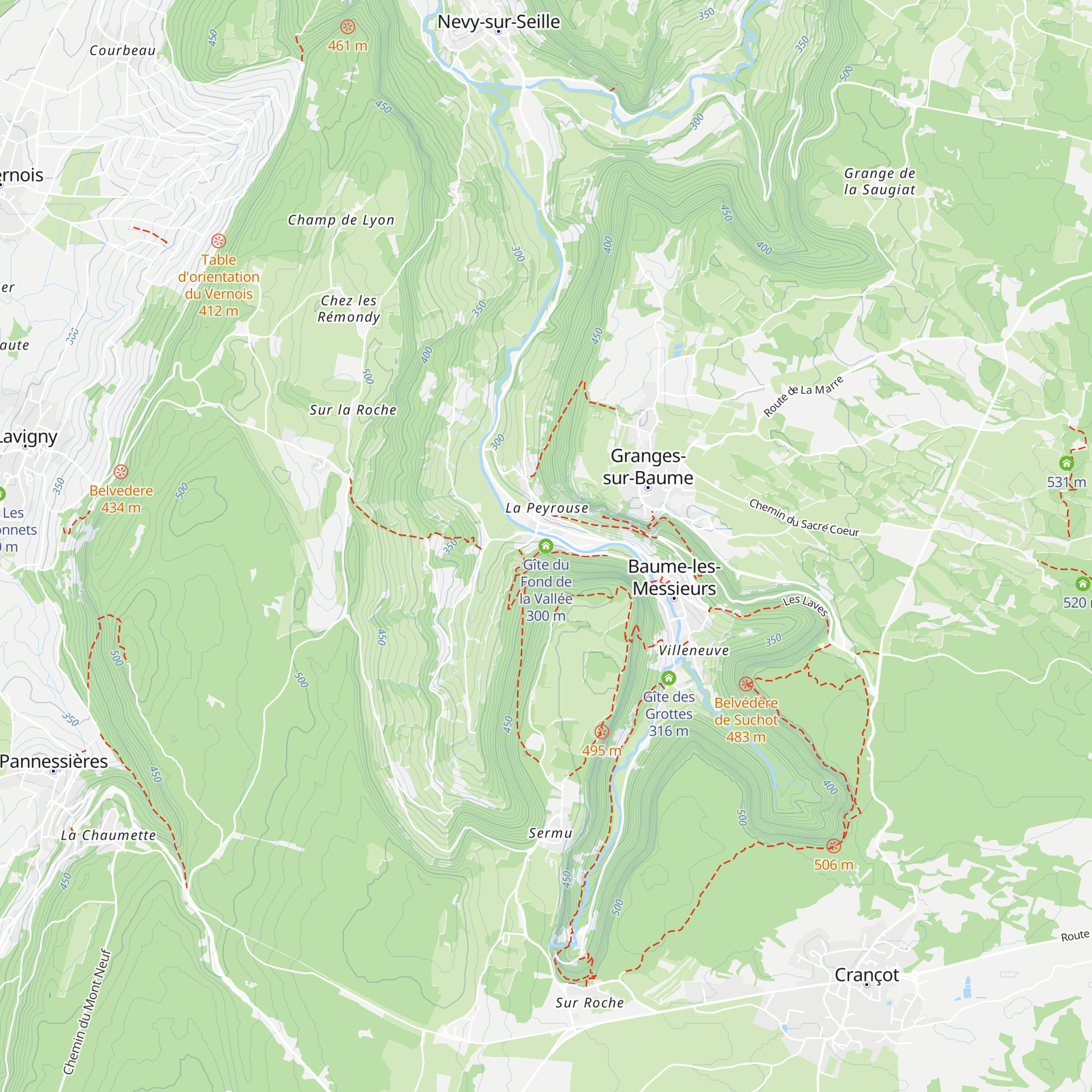 Gîte du Fond de la Vallée map