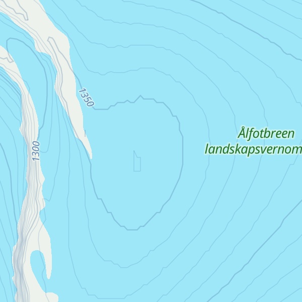 Map of Ålfotbreen Punkt på