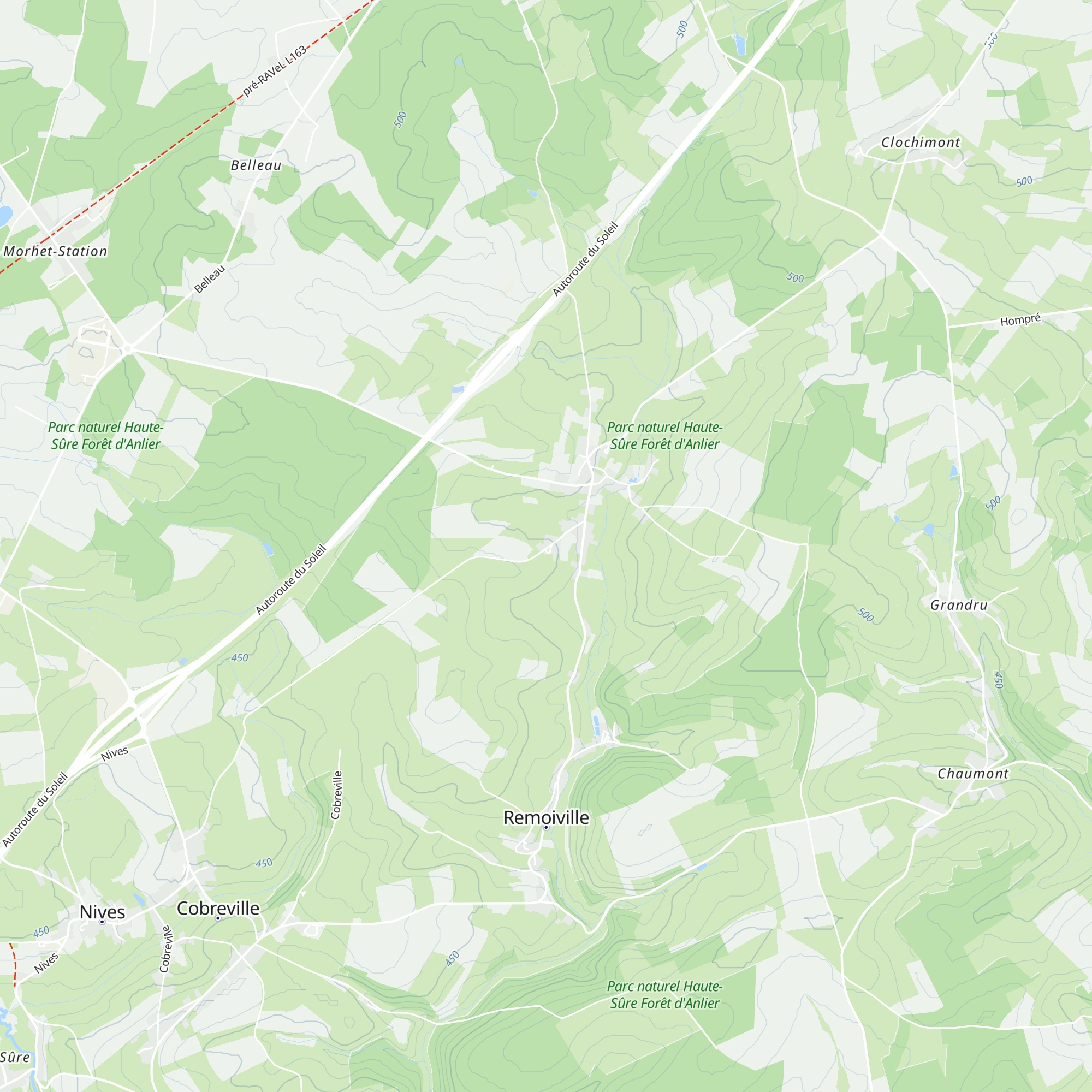 Gîte à Daims map