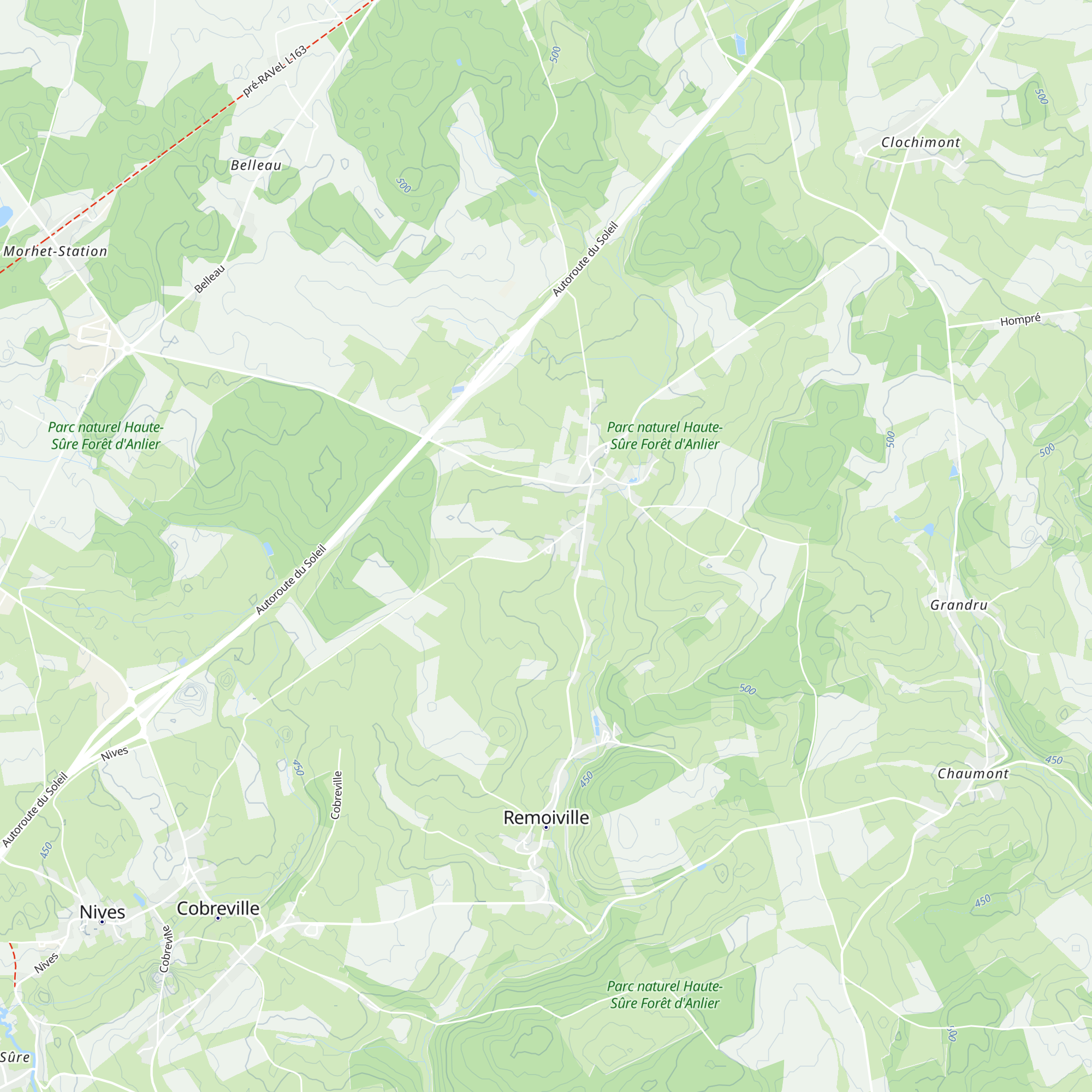 Gîte à Daims map