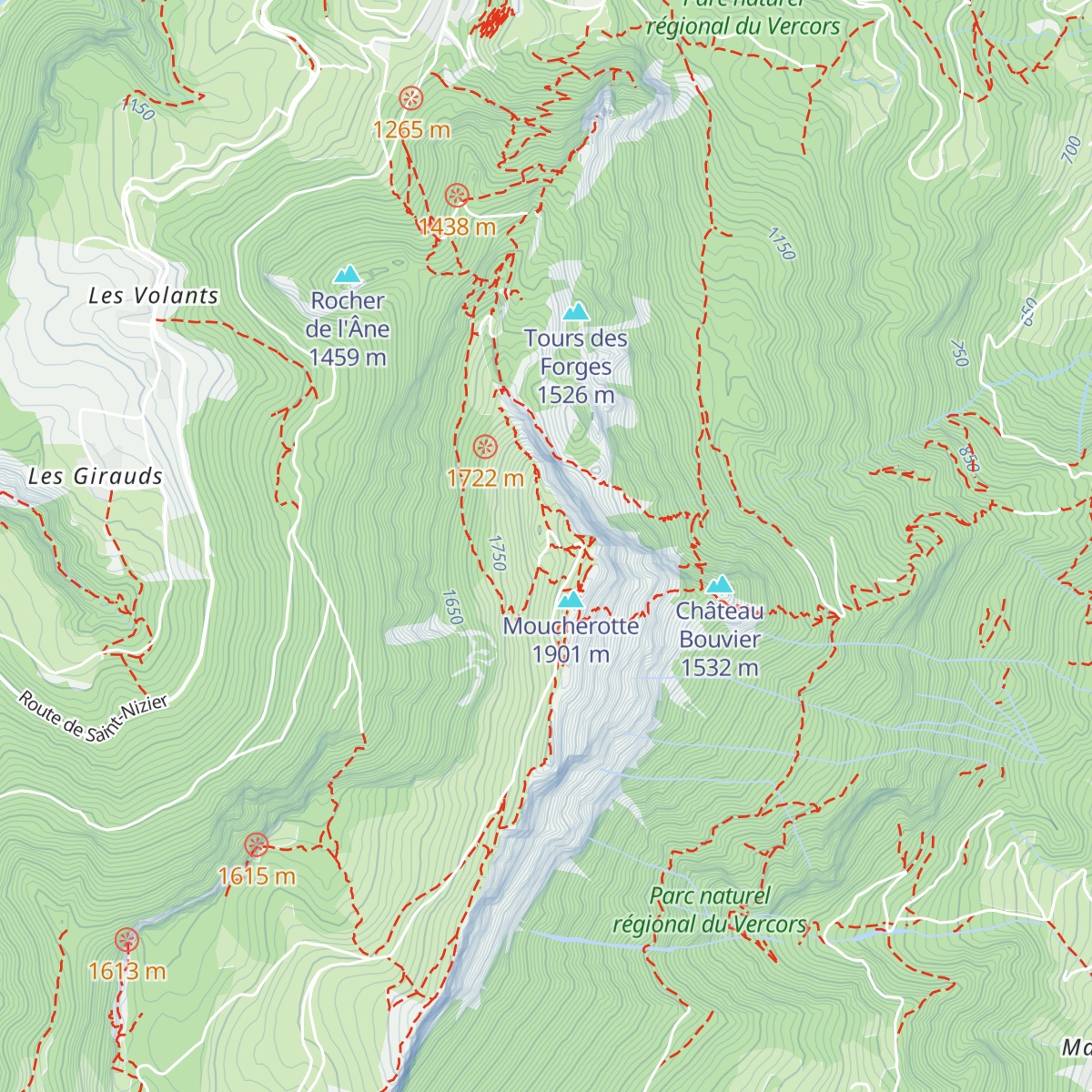 Abri du Moucherotte map
