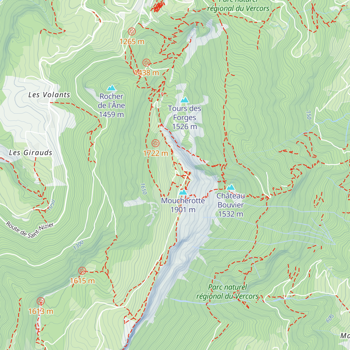 Abri du Moucherotte map