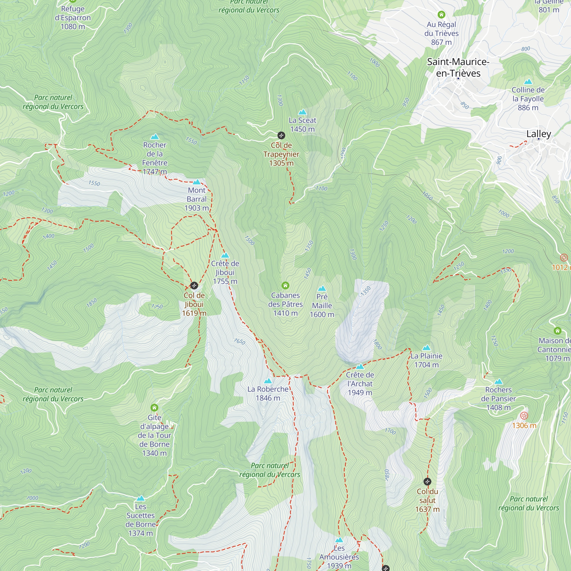 Cabanes des Pâtres map