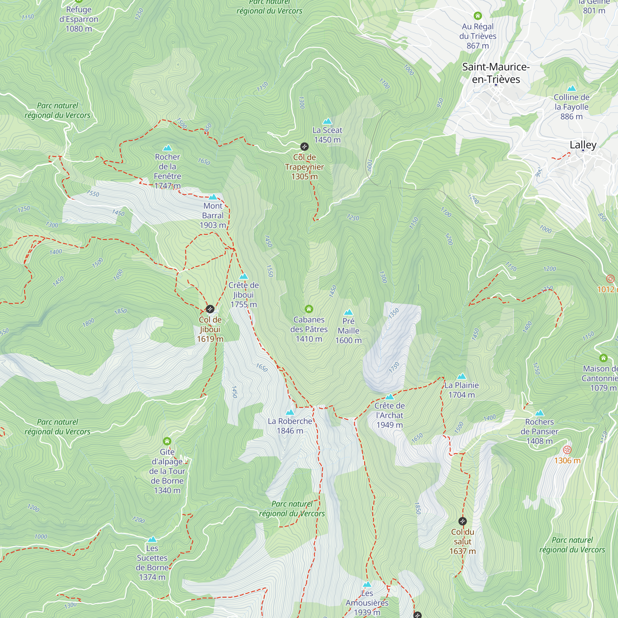 Cabanes des Pâtres map