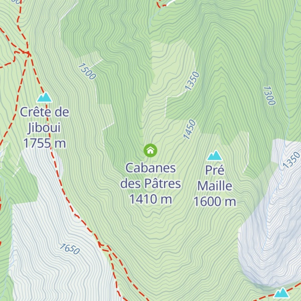 Map of Cabanes des Pâtres