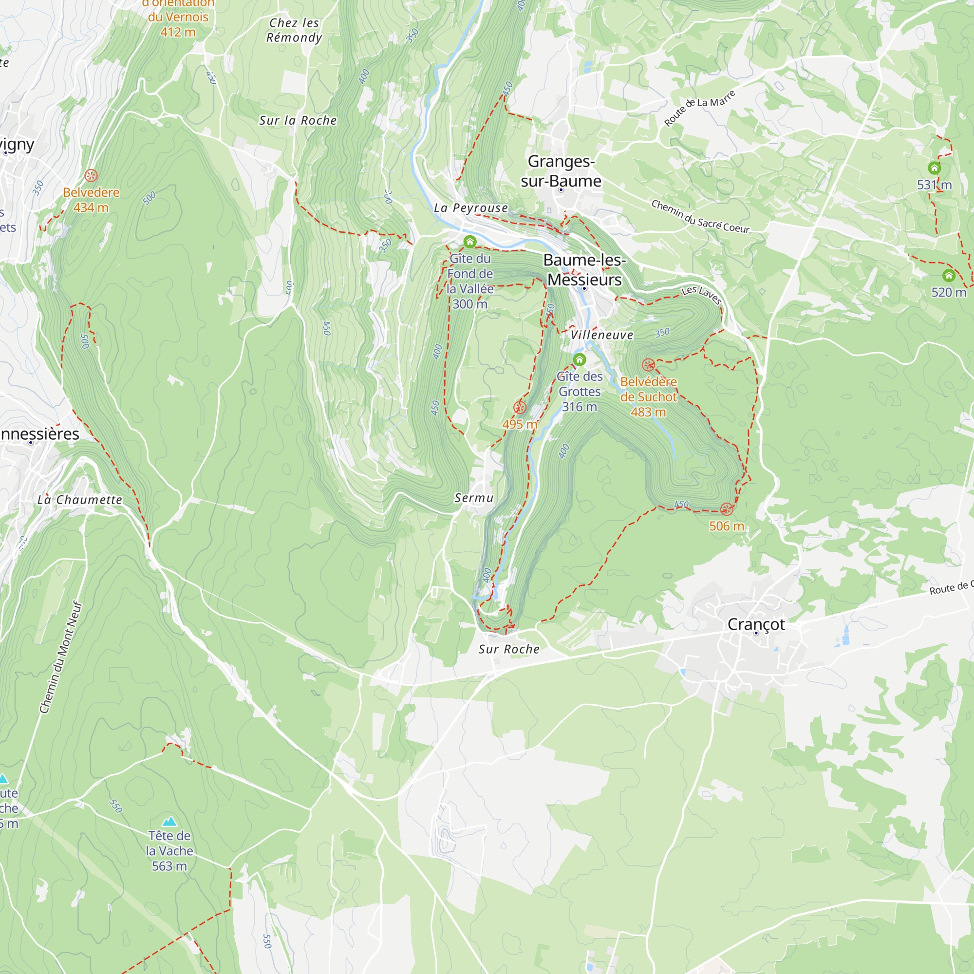 Gîte du Belvédère Calonne de Sappel map