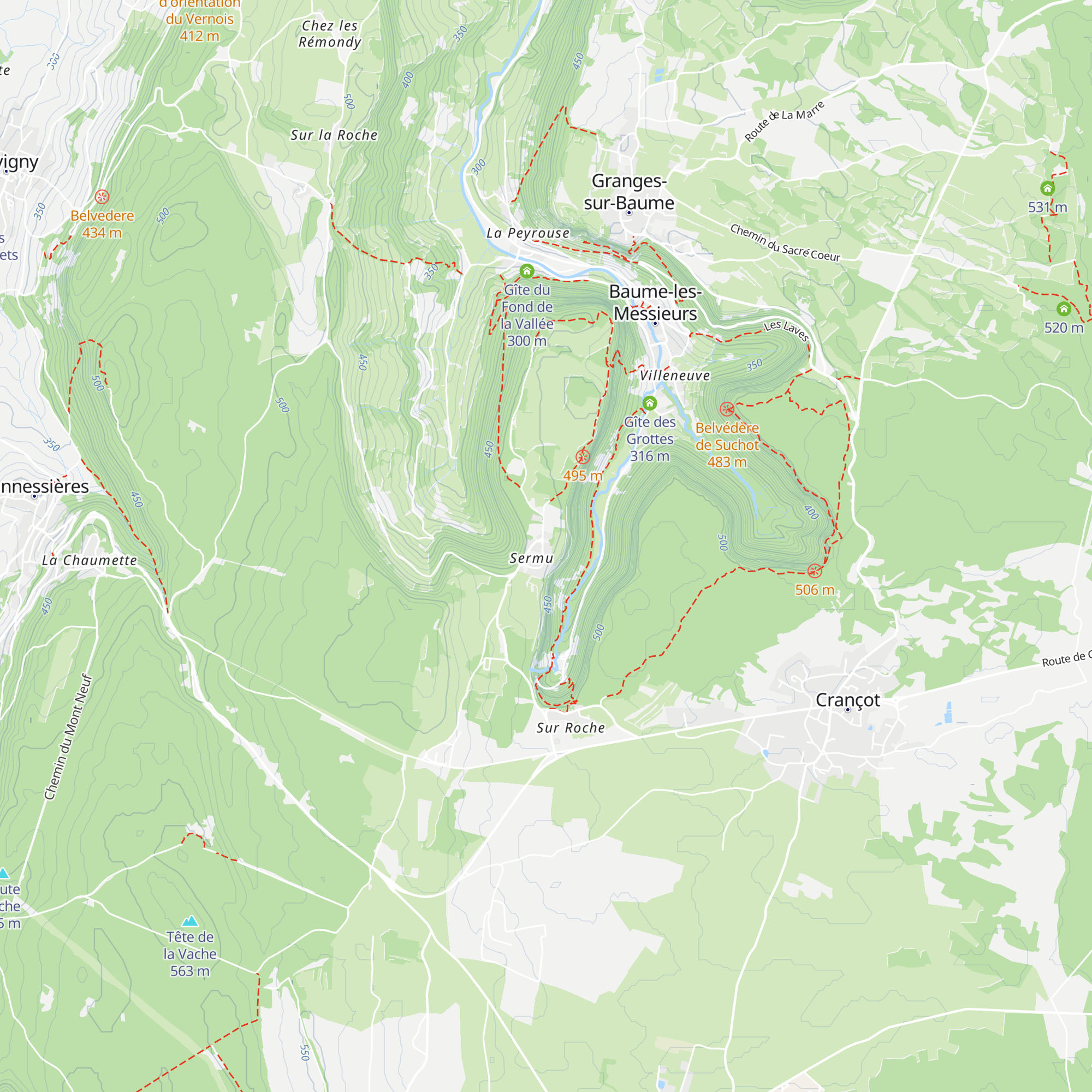 Gîte du Belvédère Calonne de Sappel map