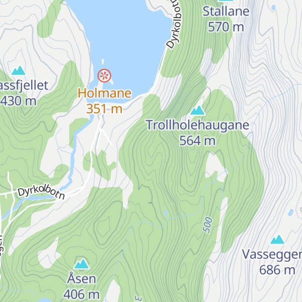 Map of Hosdalsleitet