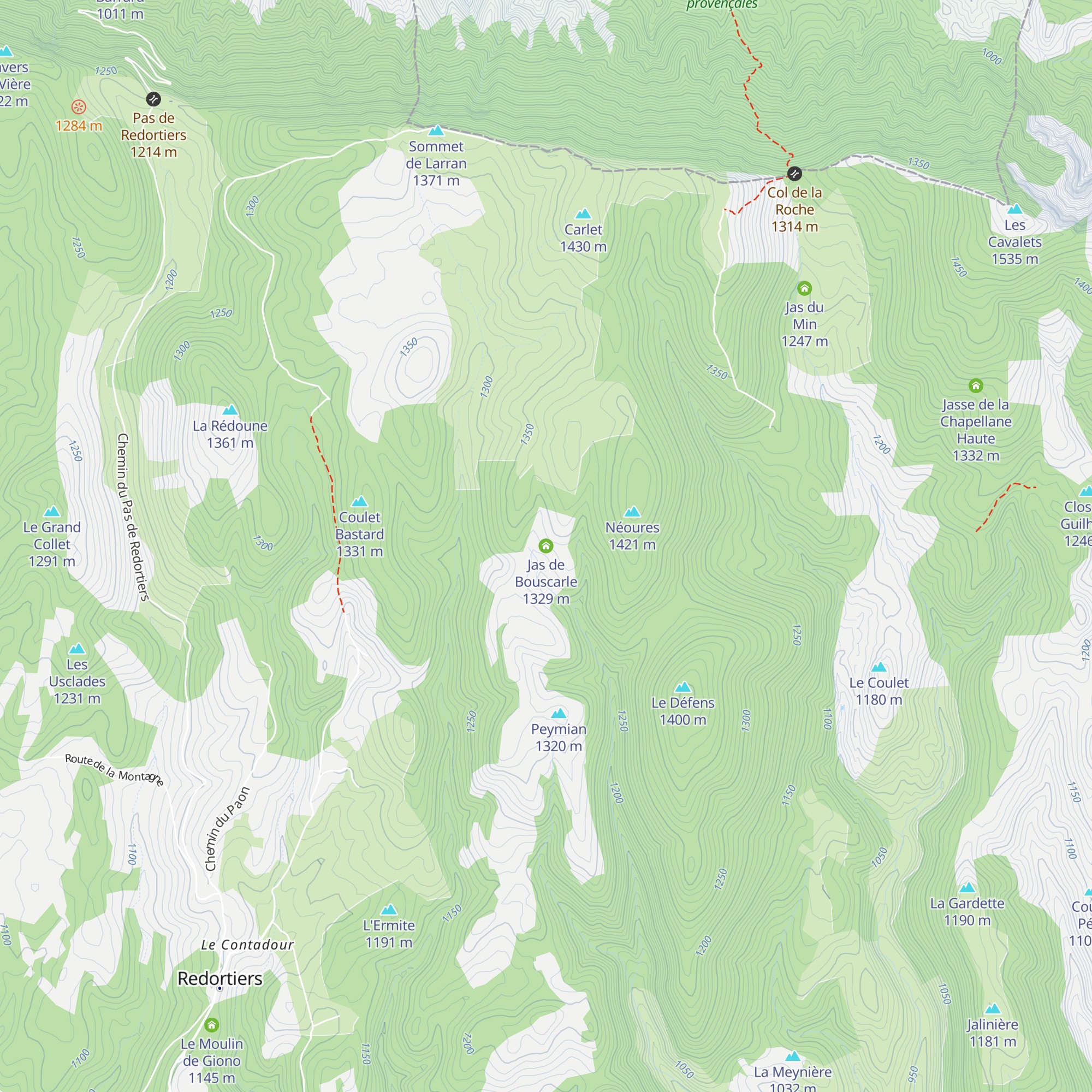 Jas de Bouscarle map