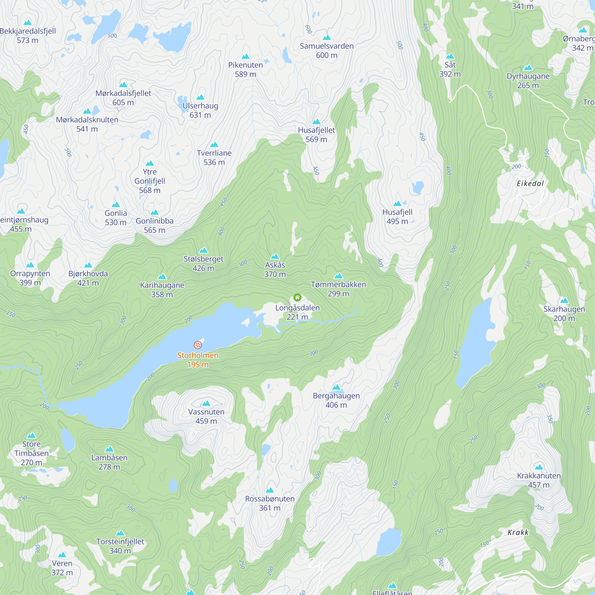 Longåsdalen map