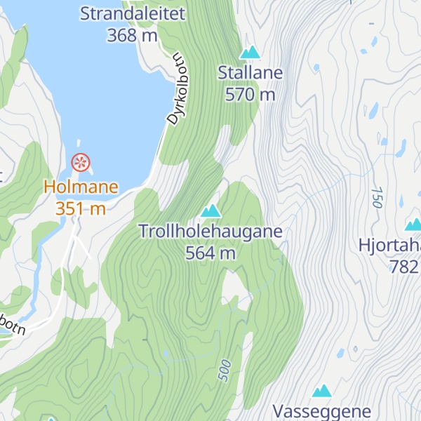 Map of Trollholehaugane