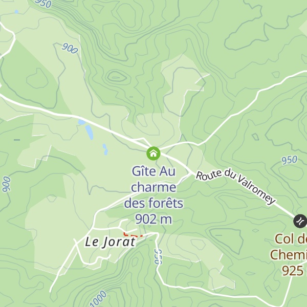 Map of Gîte Au charme des forêts