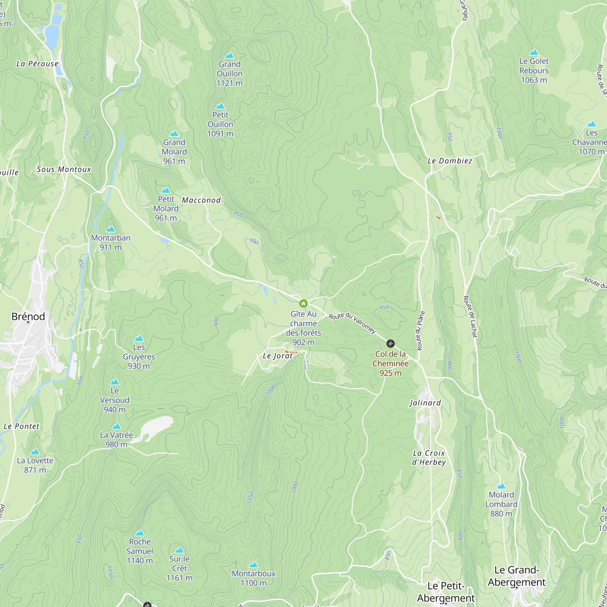 Gîte Au charme des forêts map