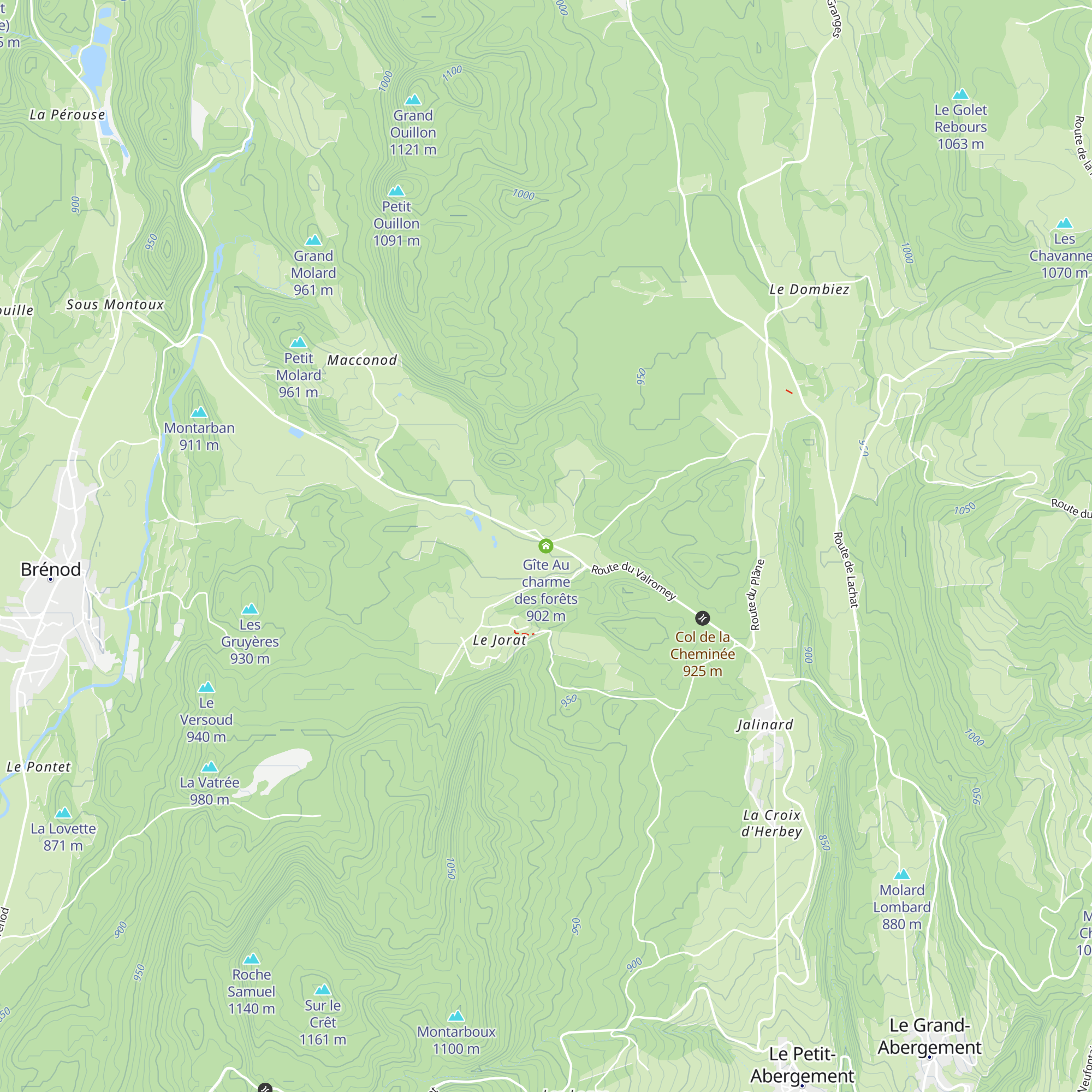 Gîte Au charme des forêts map