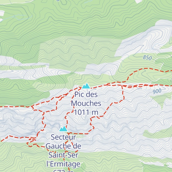 Map of Pic des Mouches
