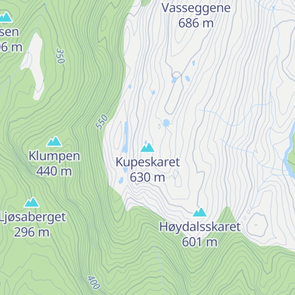 Map of Kupeskaret