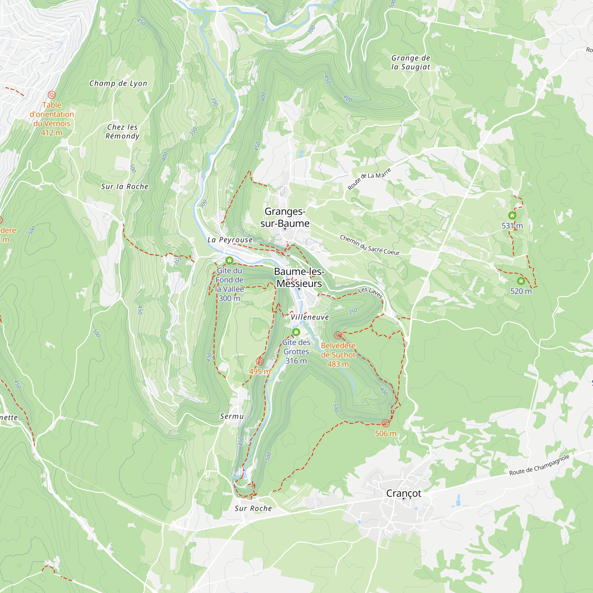 Gîte du Pont map