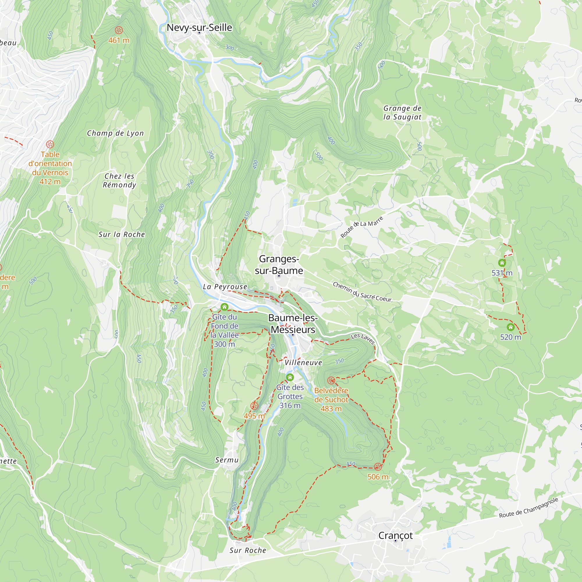 Cabane de Berger map