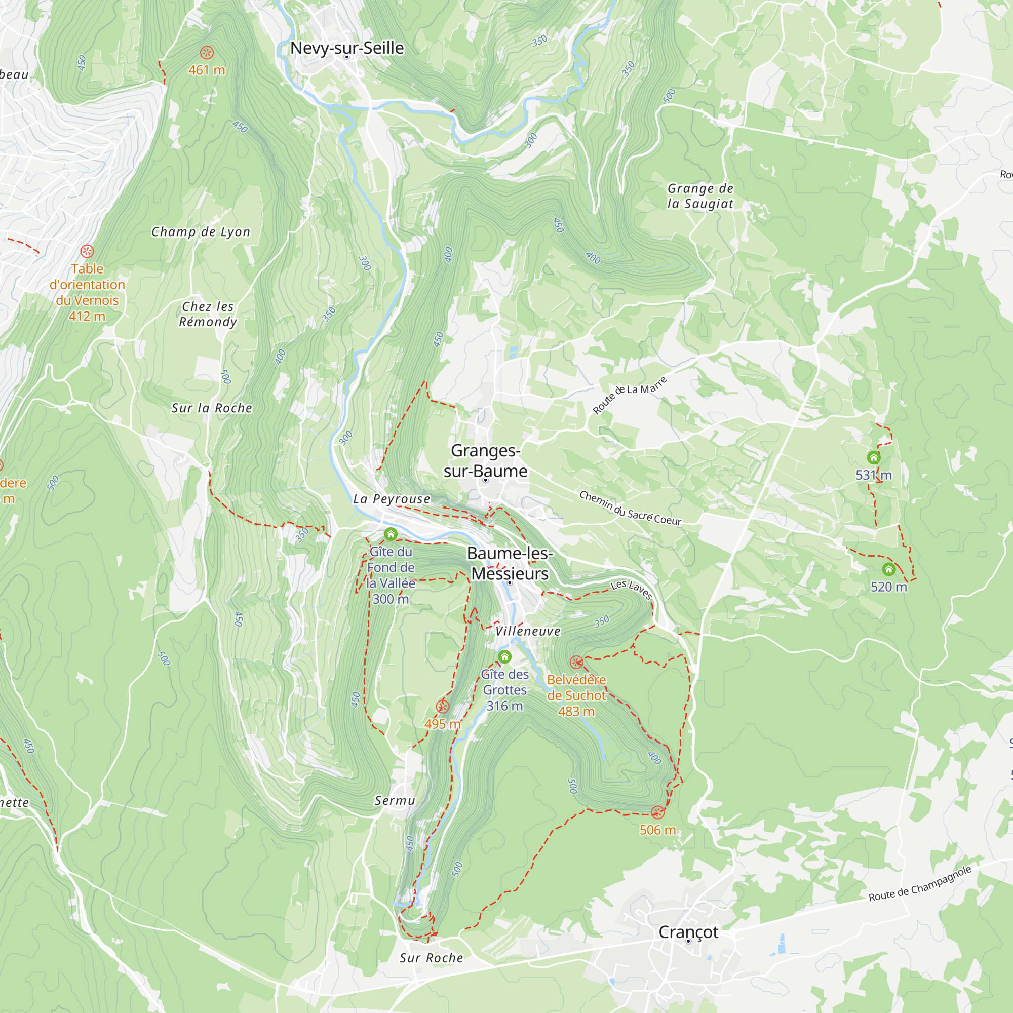Cabane de Berger map