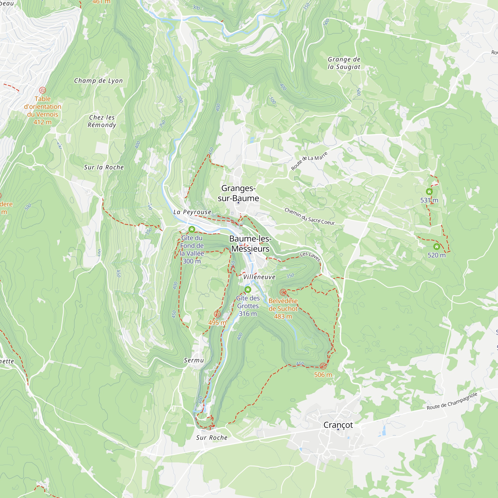 Gîte Lechat map