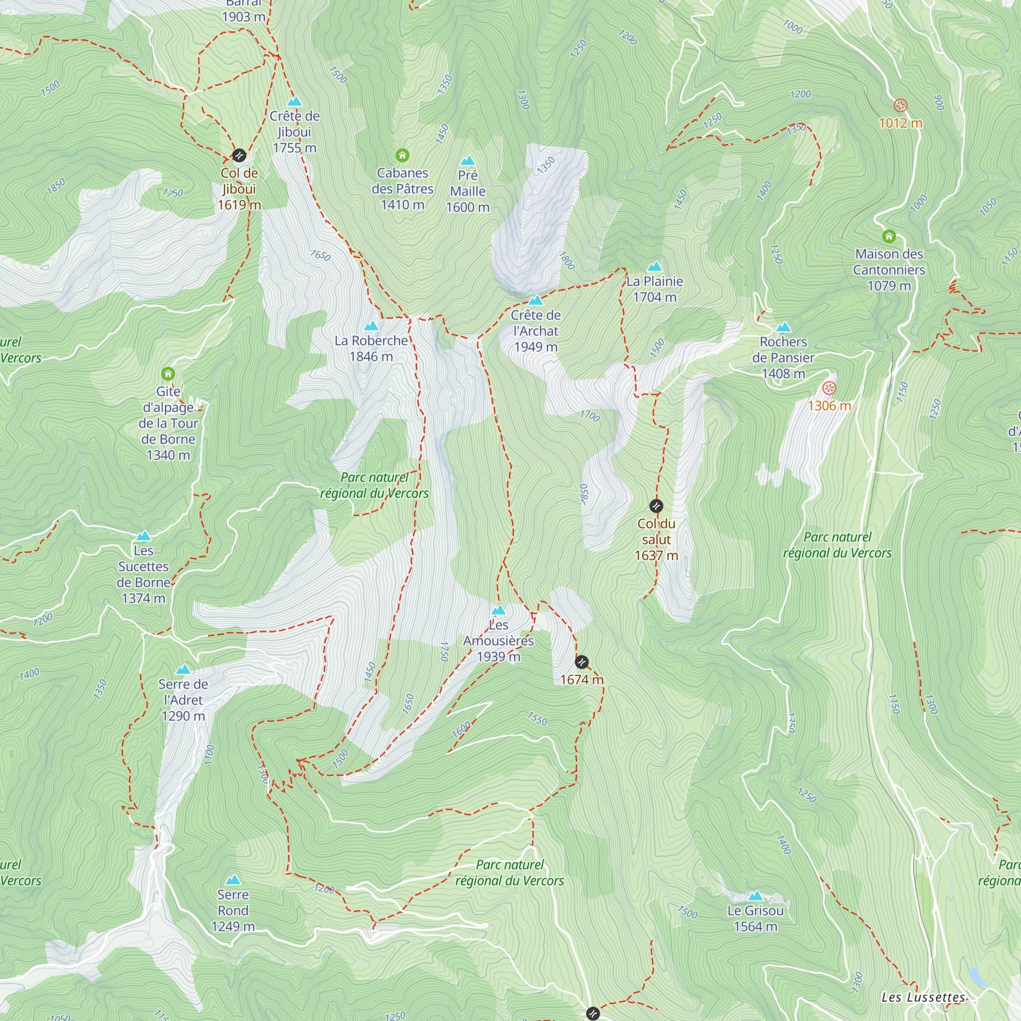 Cabane pastorale du Jocou map