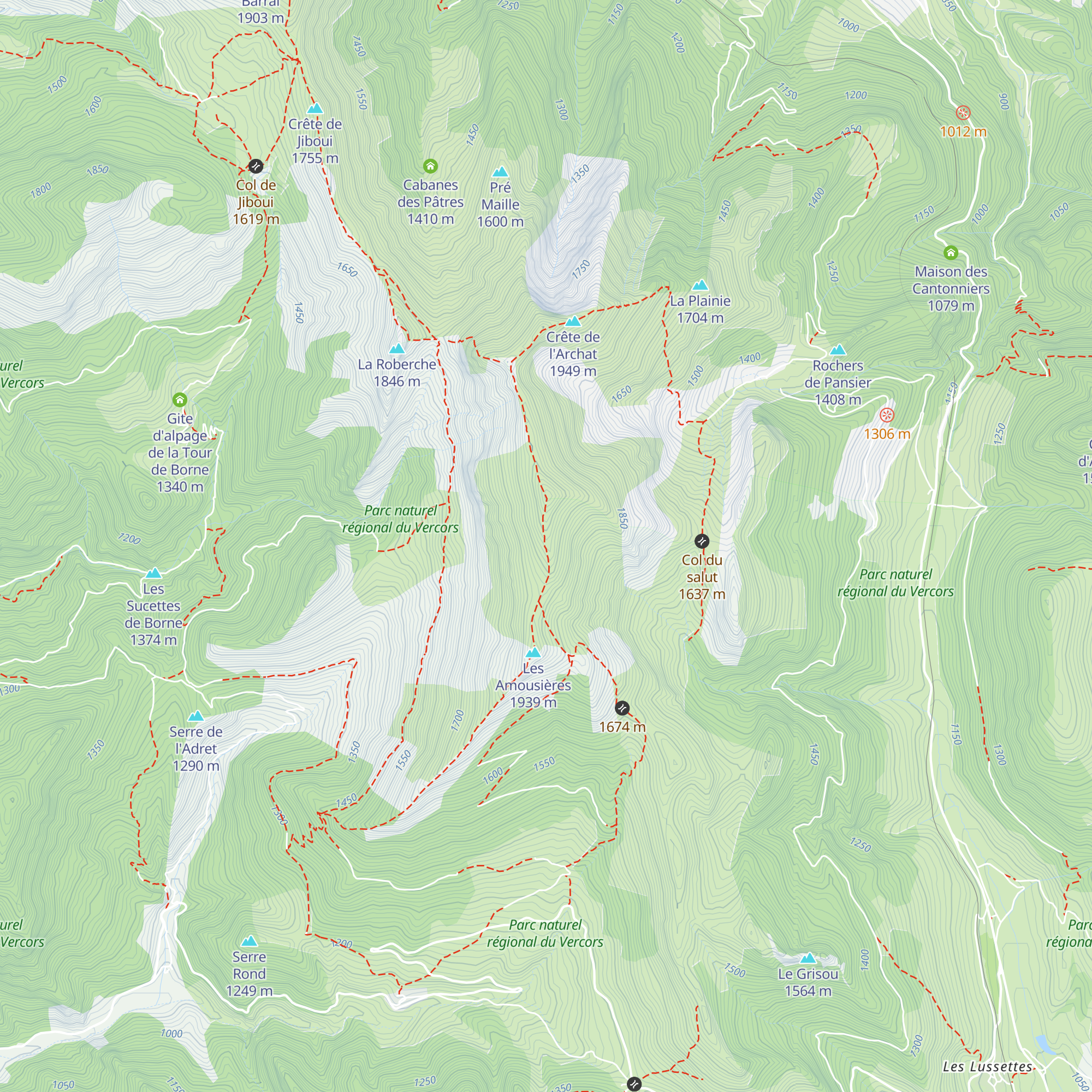 Cabane pastorale du Jocou map
