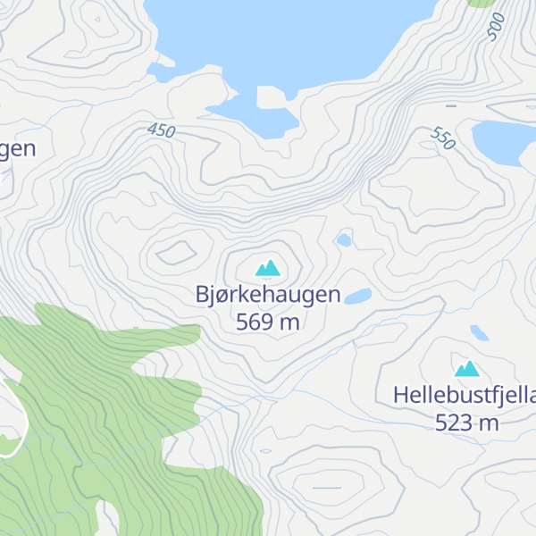 Map of Bjørkehaugen